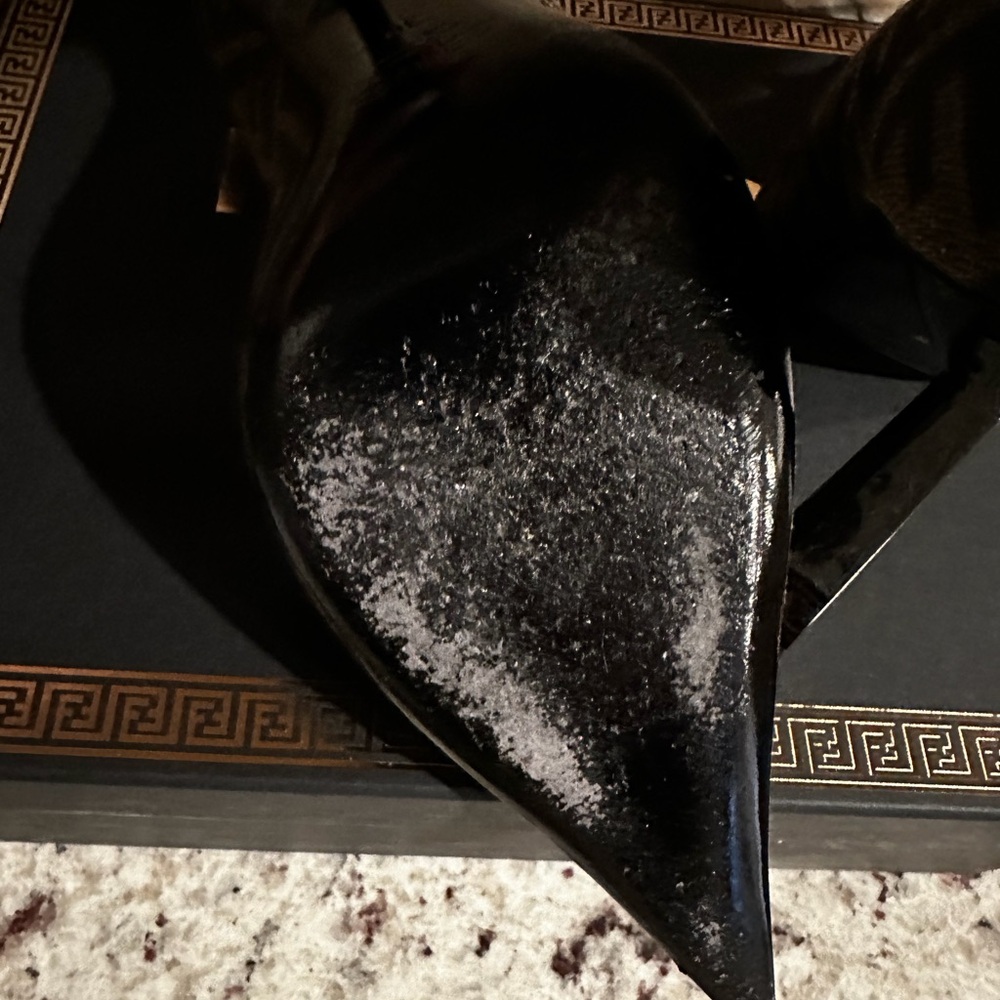 Fendi Versace collab (FENDACE) Brown and Gold Heels - Picture 6 of 16